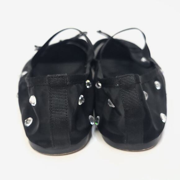 Cushionaire Flats Size 9 Womens Shoes Rhinestone Mary Jane Black Ballet Shoe - Picture 4 of 13